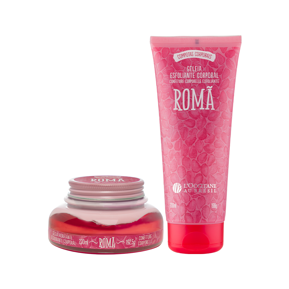 Combo Cuidados Romã: Geleia Esfoliante e Geleia Hidratante
