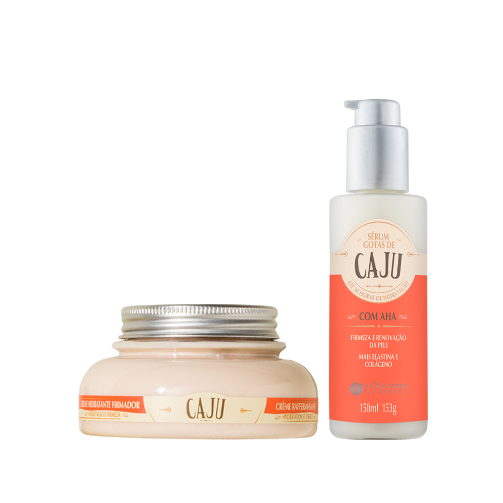 Cuidados com Caju: Sérum e Creme Firmador